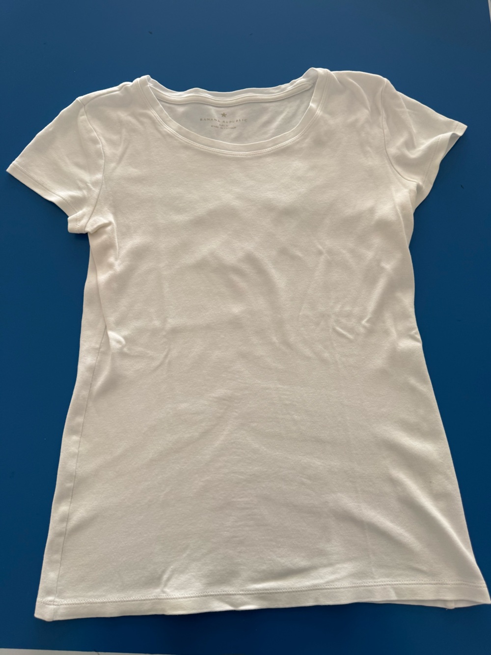 Banana Republic White Short-Sleeve Sleep Tee. Size M. Like New